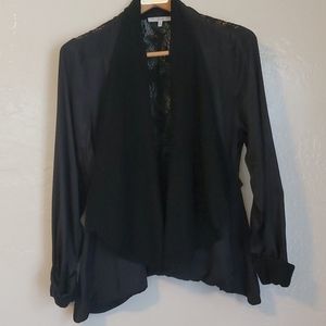 jacket with lace insert